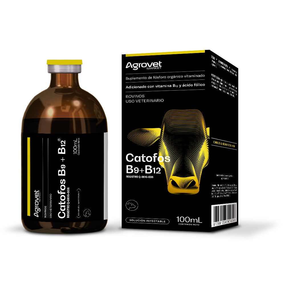 CATOFOS B9+B12 (Estimulante fósforo orgánico con vitaminas hematopoyéticas) 100 ml