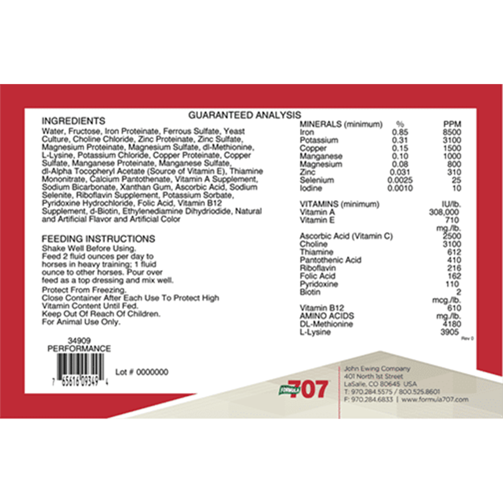 FORMULA 707 PERFORMACE LIQUIDO GALON