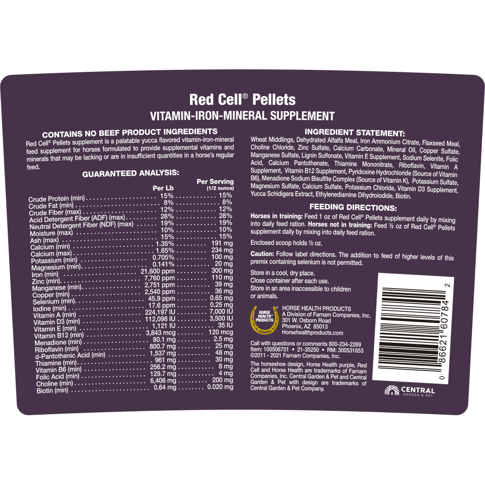 RED CELL PELLETS 4 LB