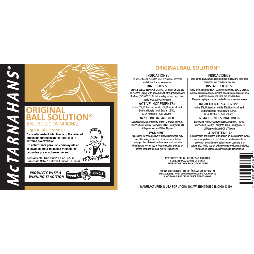 MCTARNAHANS BALL SOLUTION ( 473 ML)