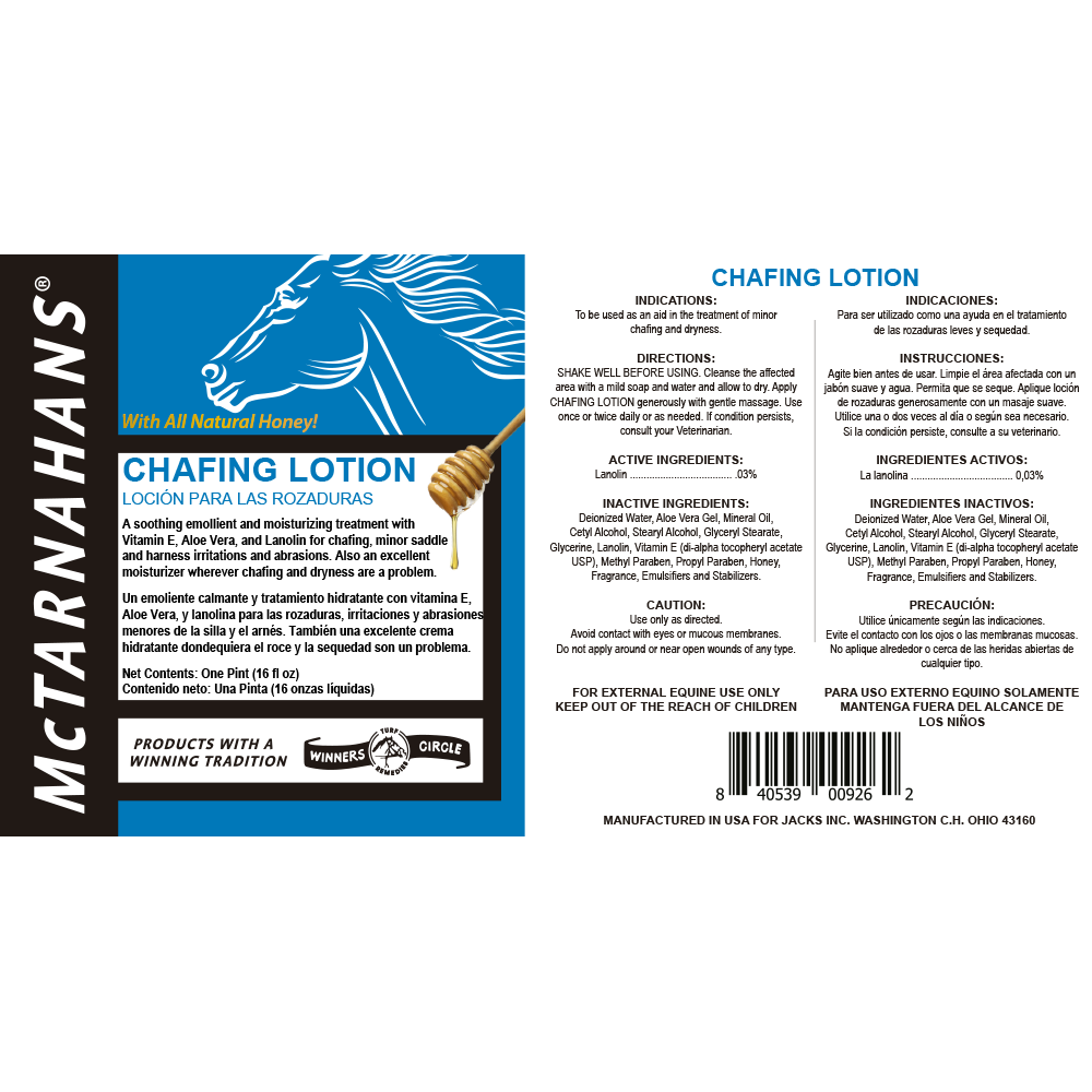 MCTARNAHANS CHAFING LOTION 16 OZ