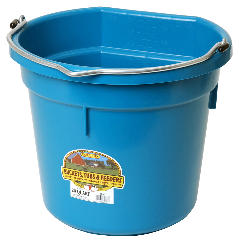 TINA LADO PLANO 20 QT FLAT BACK PLASTIC BUCKET TURQUESA P20FBTEAL6
