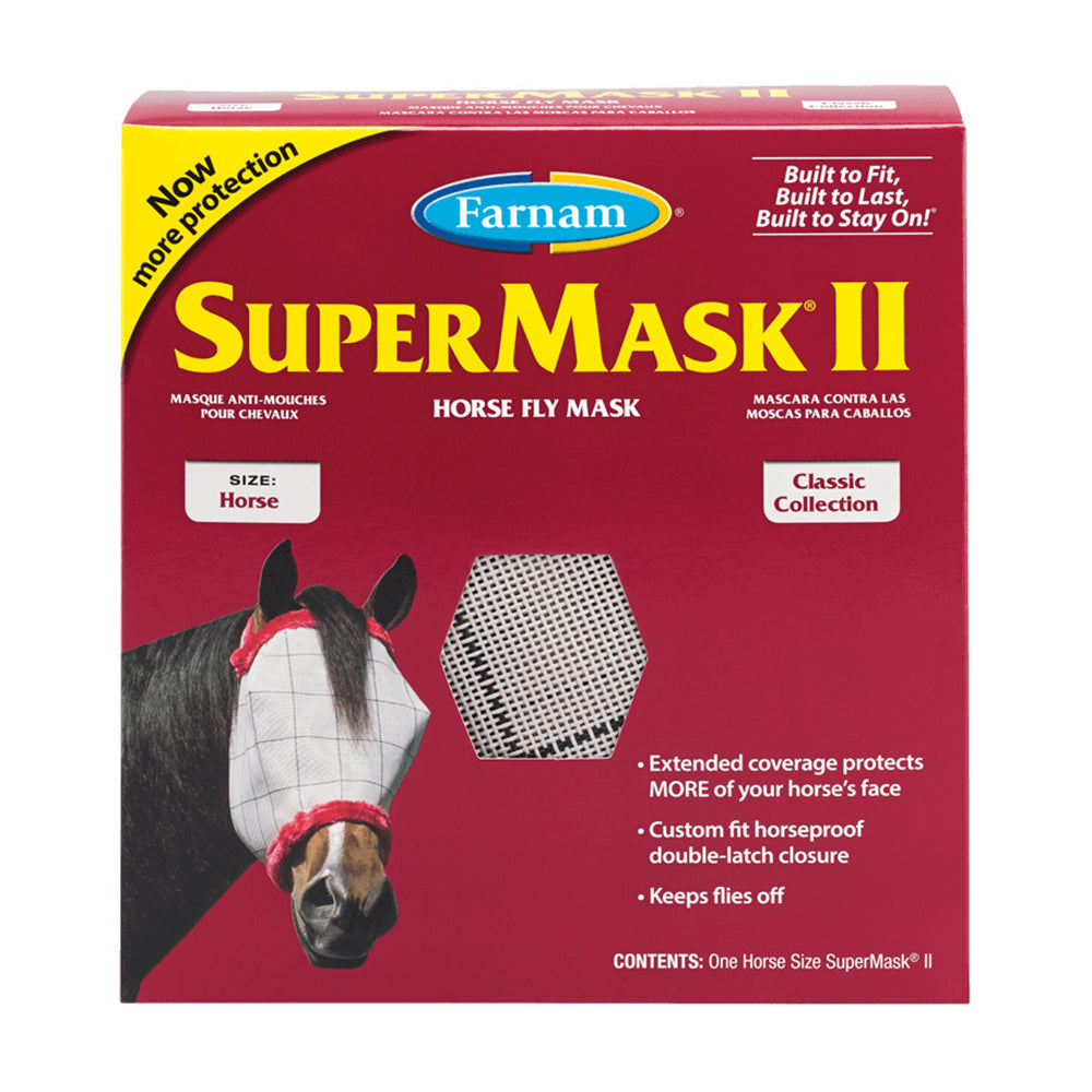 MASCARA CONTRA MOSCAS PARA EQUINOS SIN OREJERAS SUPERMASK II ESTANDAR