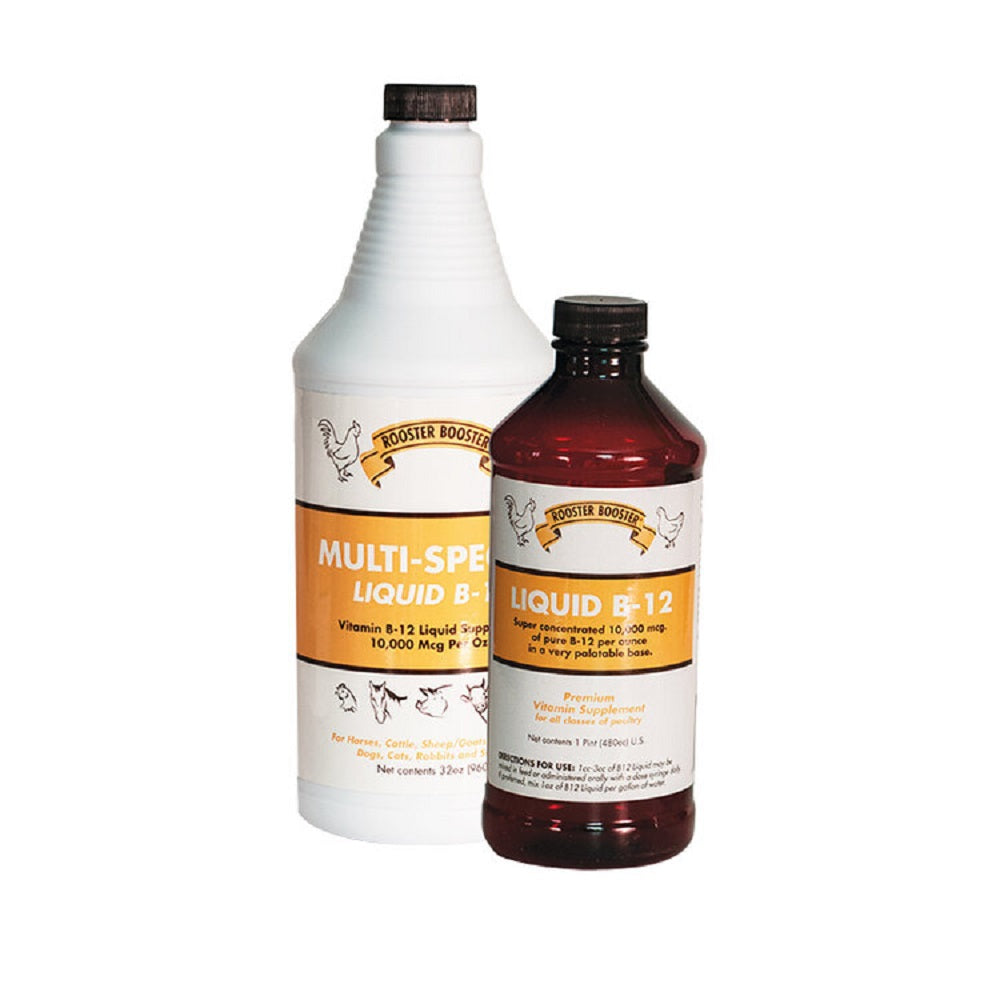 ROOSTER BOOSTER LIQUID B-12 (32 OZ) (PARA TODAS LAS CLASES DE AVES DE CORRAL)
