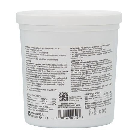 SOLE PACK CATAPLASMA MEDICINAL PARA EMPACAR CASCOS 4 LBS