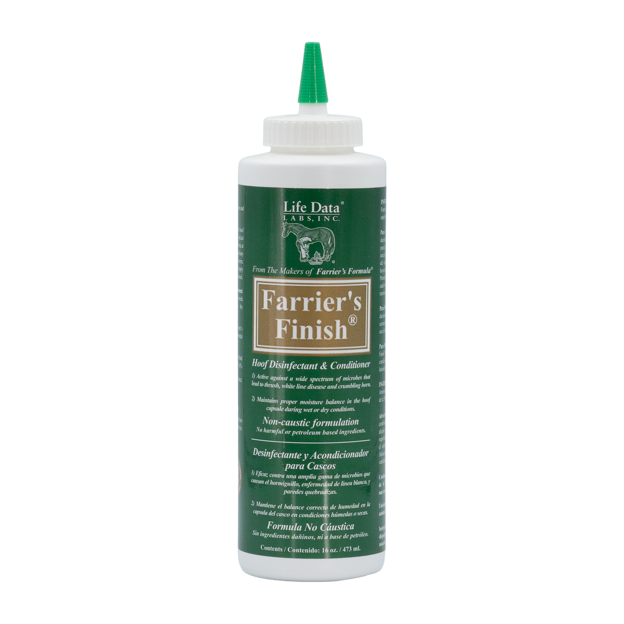 LIFE DATA FARRIERS FINISH (ACONDICIONADOR Y DESINFECTANTE DE CASCOS) 473 ML