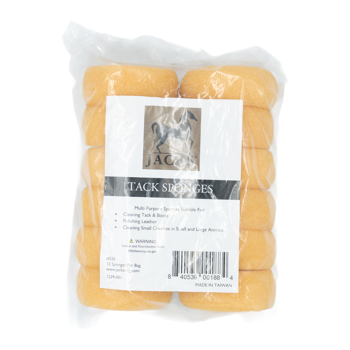 JACKS ROUND TACK SPONGES (ESPONJAS REDONDAS PAQUETE CON 12)