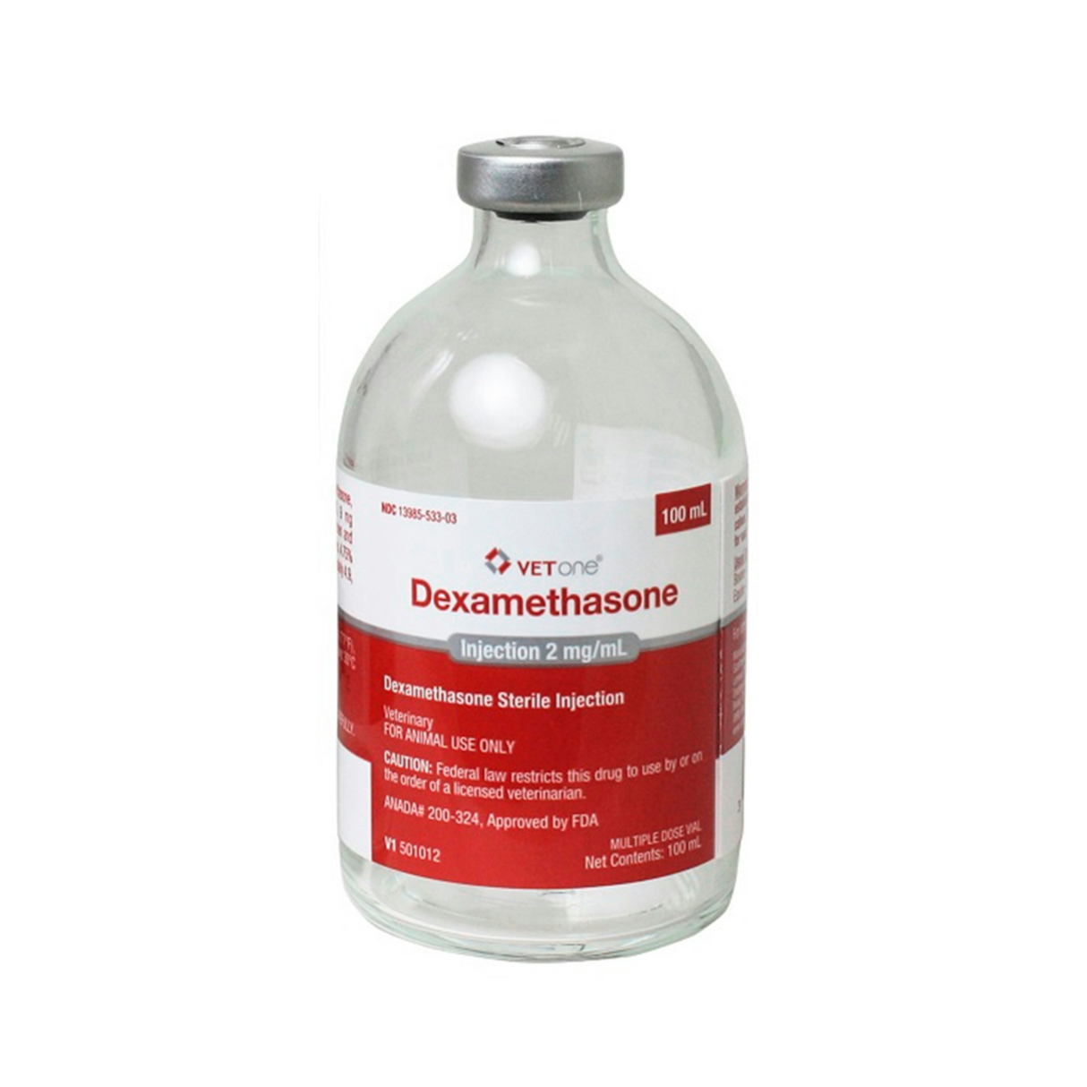 DEXAMETHASONE SOLUTION 100 ML (DEXAMETASONA 2 mg/ml) (VETONE) (RX)