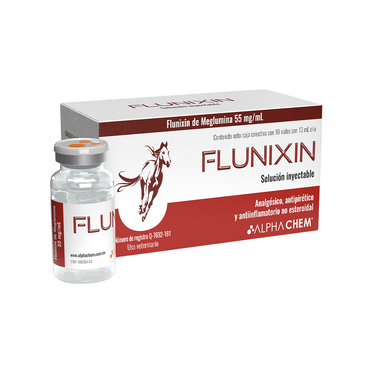 FLUNIXIN SOLUCION INYECTABLE 10 ML 55mg/ml (MEGLUMINA DE FLUNIXIN) CAJA/10