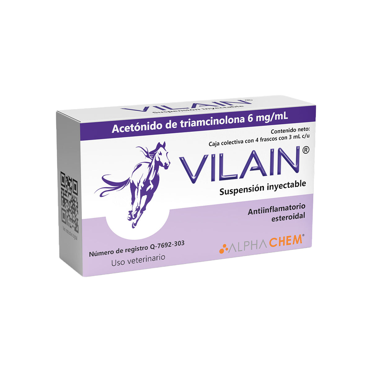 VILAIN 6 mg/ml (ACETONIDO DE TRIAMCINOLONA) CAJA CON 4 VIALS DE 3 ML