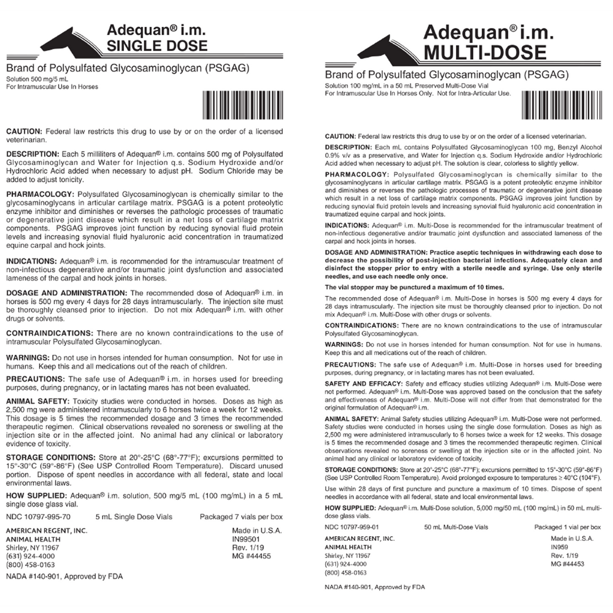 ADEQUAN I.M (PSGAG) 5 ml/500 mg (RX) (Venta x Unidad)