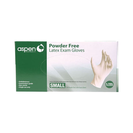 GUANTES DE LATEX NATURAL PARA EXAMINAR LIBRES DE POLVO 4.7 MIL C/100 (SMALL)