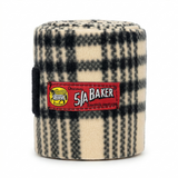 Rollo de venda polo BakerFleece con el patrón de cuadros crema y negro