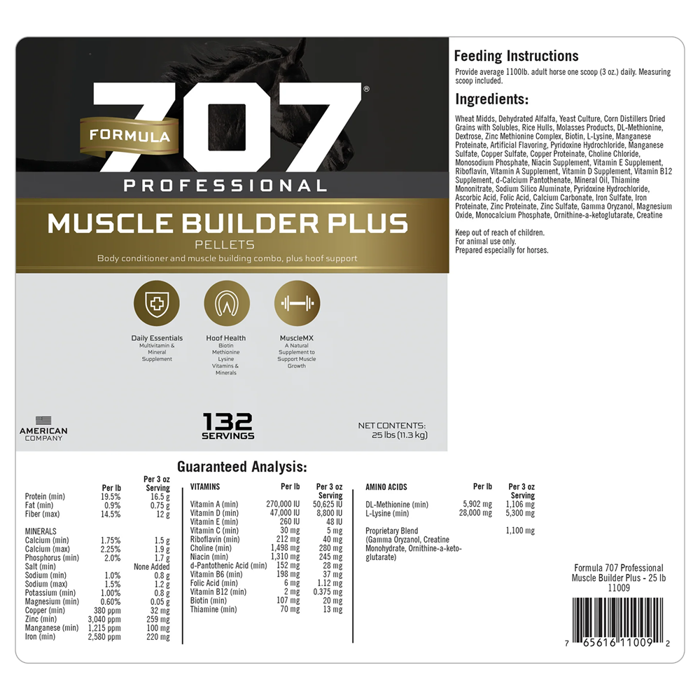 FORMULA 707 PROFESSIONALS MUSCLE BUILDER PLUS 25 LBS (132 dias)