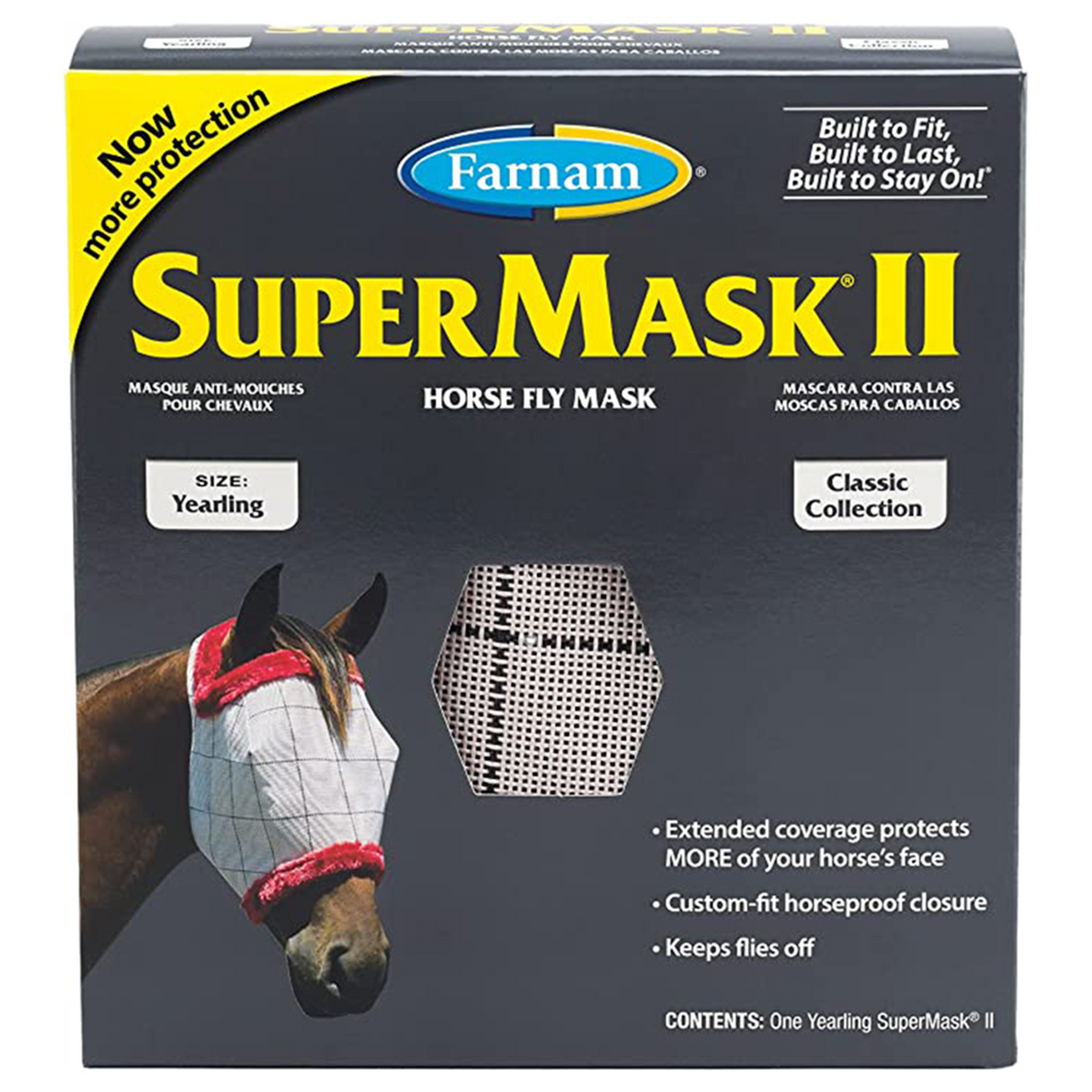 MASCARA CONTRA MOSCAS PARA EQUINOS SIN OREJERAS SUPERMASK II