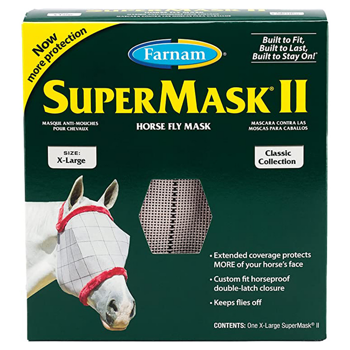 MASCARA CONTRA MOSCAS PARA EQUINOS SIN OREJERAS SUPERMASK II
