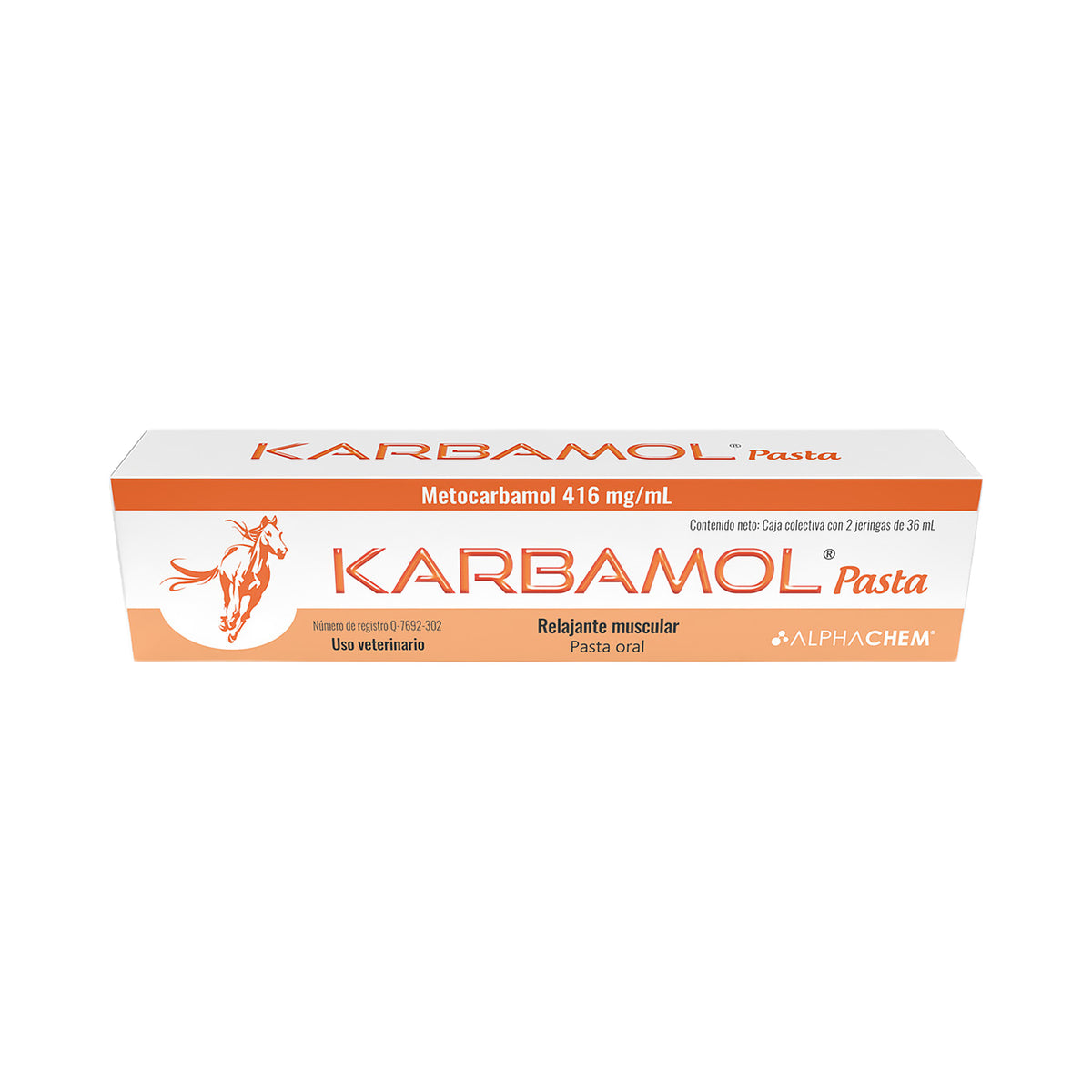 KARBAMOL PASTA ORAL 416 mg/m (Caja con 2 Jeringas de 36 ml)