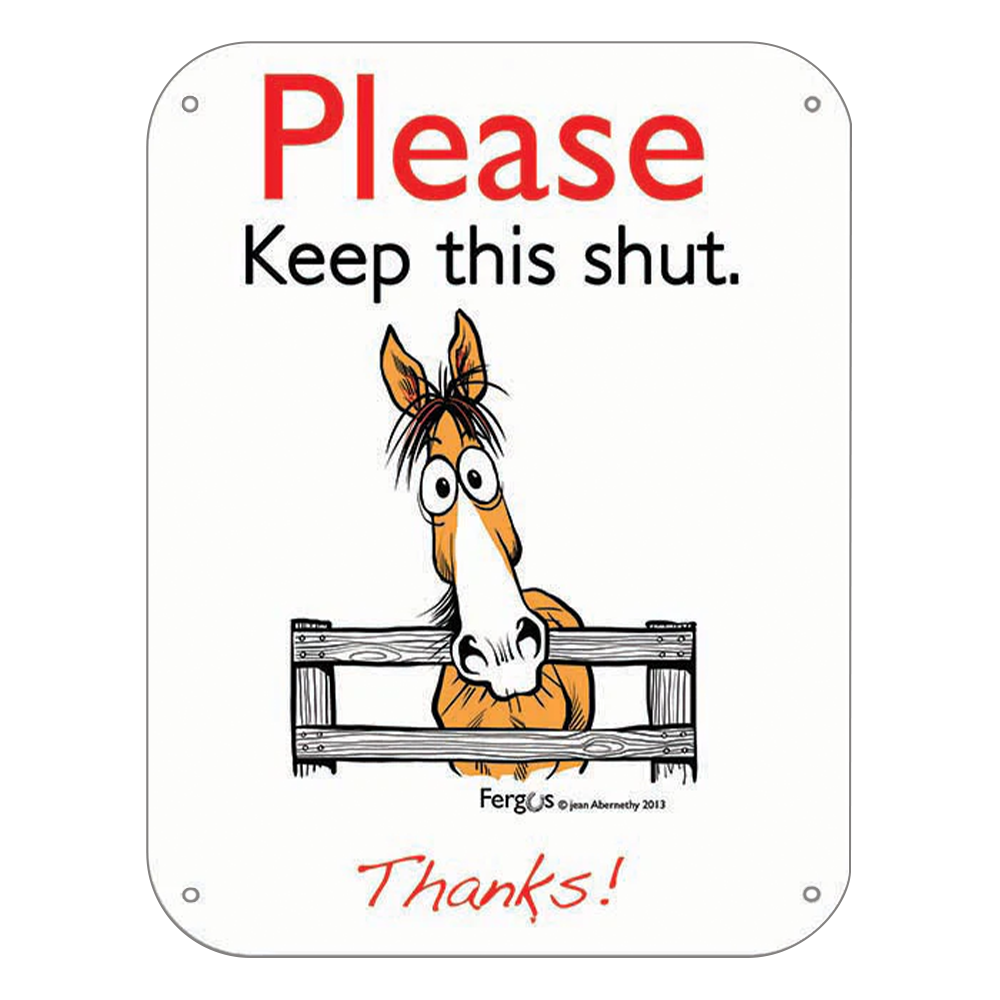 SEÑALAMIENTOS PARA CABALLERIZAS (MANTENER CERRADO) 8.5" X 11"