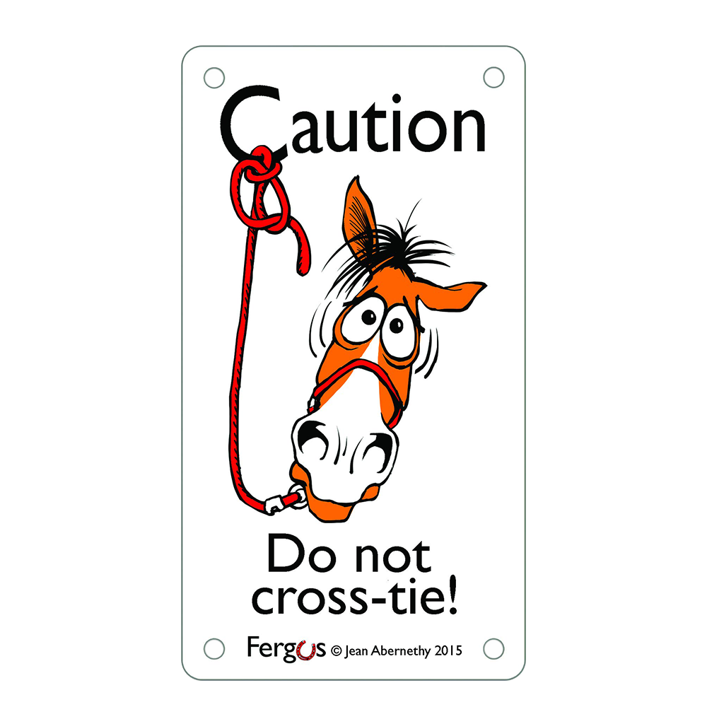 SEÑALAMIENTOS PARA CABALLERIZAS (PRECAUCION, NO CRUZAR EL CABLE) 3.25" X 6"