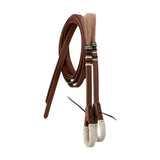 TOUGH 1 RIENDAS DIVIDIDAS Y TRENZADAS "ROYAL KING" DE CUERO CRUDO Y BORLAS DE CRIN
