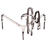 TOUGH 1 JUEGO DE CABEZADA PECHERA Y RIENDA PLATA ROYAL KING FUTURITY