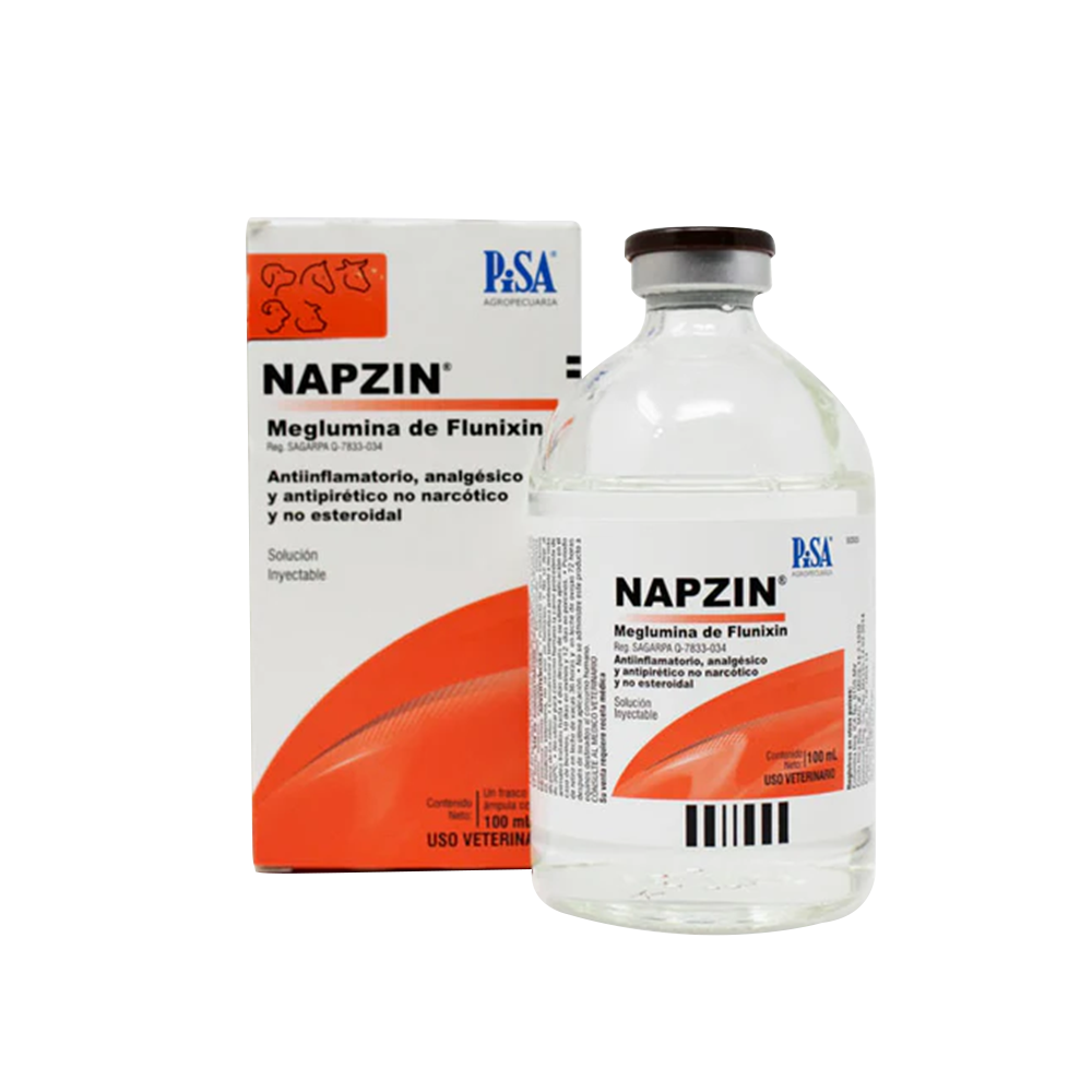 NAPZIN SOLUCION INYECTABLE 100 ML (MEGLUMINA DE FLUNIXIN 50 mg/ml)