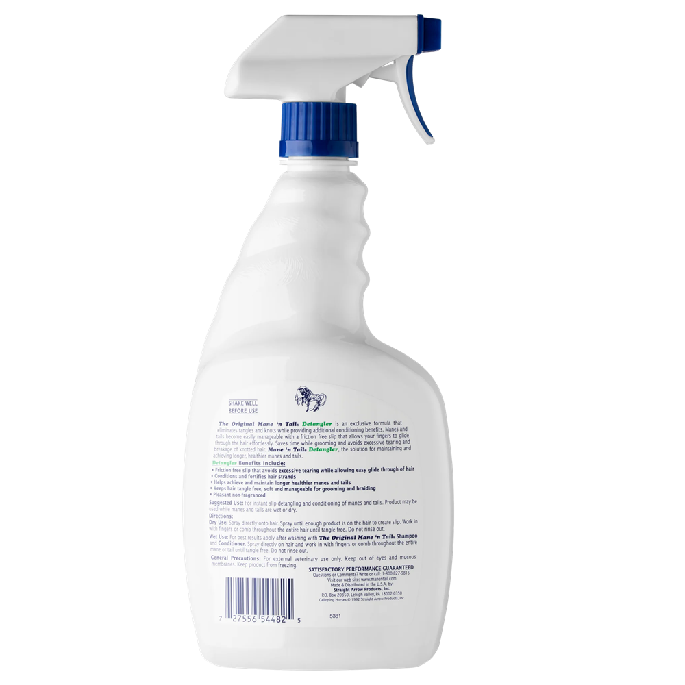 MANE & TAIL EQUINE DETANGLER SPRAY 32 OZ