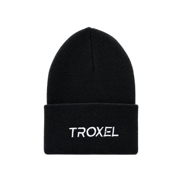 Gorro de punto Troxel en color negro, tejido en acrílico 100%, para jinetes
