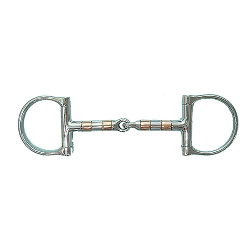 BOCADO QUEBRADO CON ROLLER EN EL CENTRO DE COBRE ''D'' DE ACERO INOXIDABLE 4 3/4''