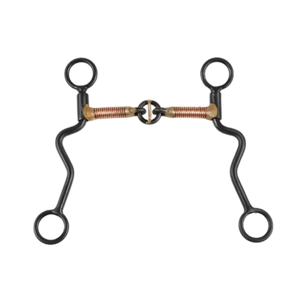 BOCADO DE ENTRENAMIENTO SNAFFLE DE ACERO NEGRO 5''