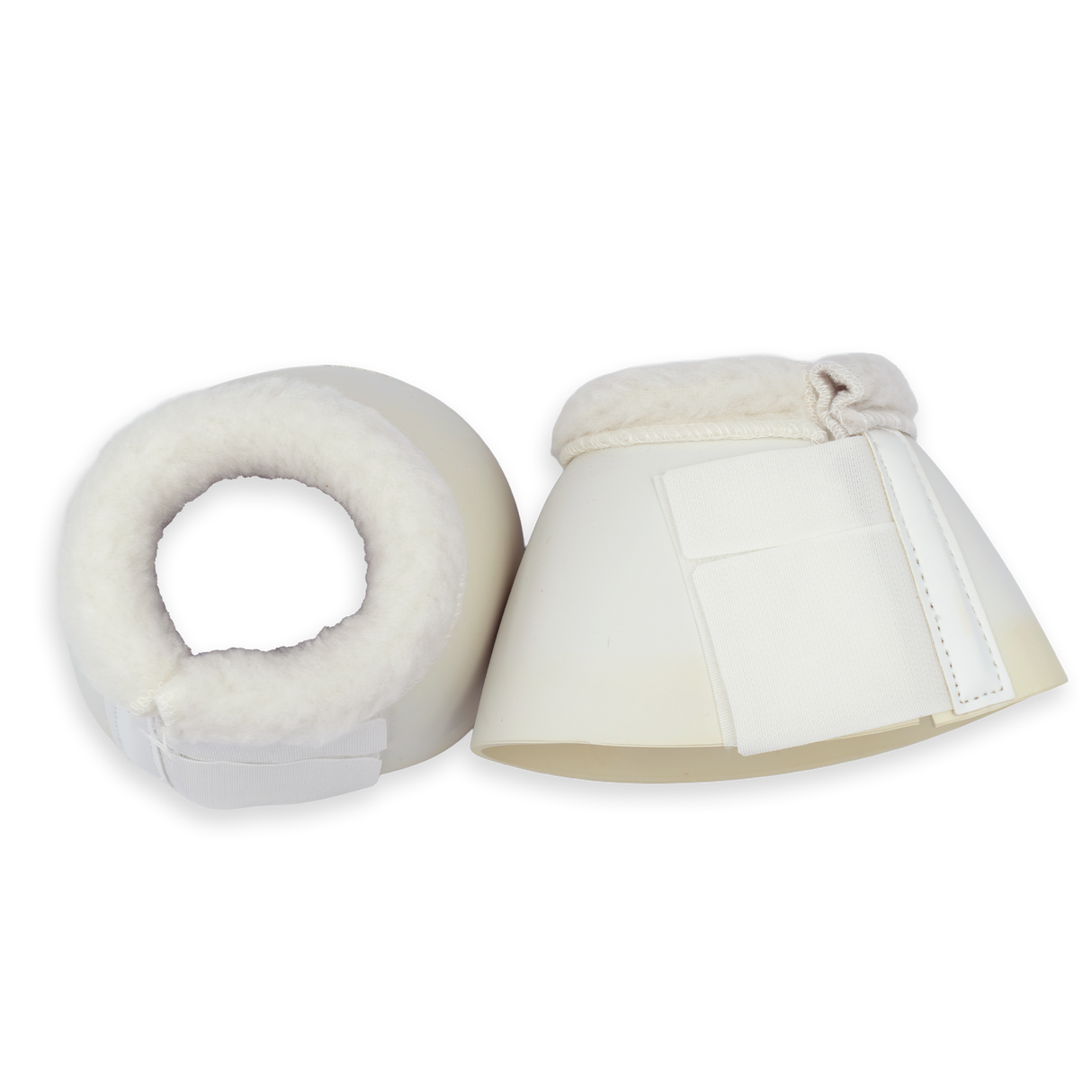 JACKS BOTAS DE CAMPANA DE PLASTICO CON BORREGA Y VELCRO TALLA MEDIANA (BLANCO)