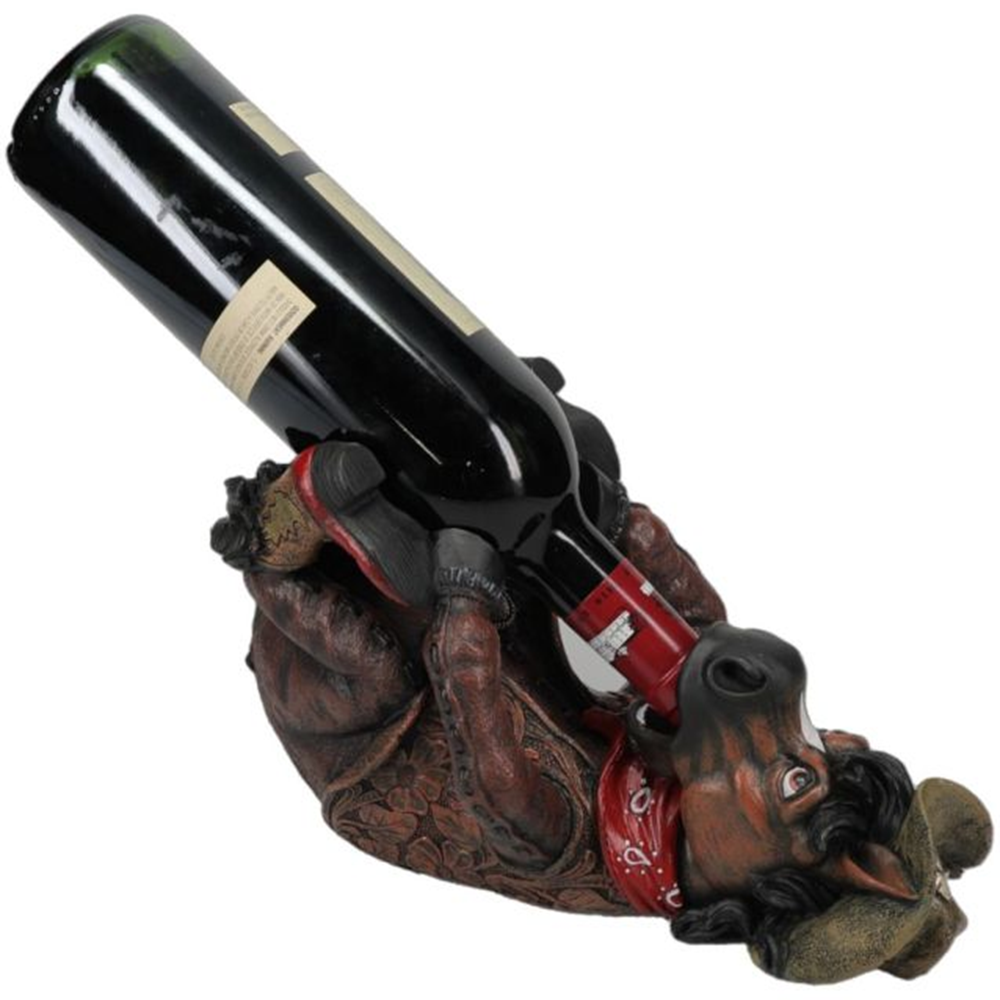 SOPORTE PARA BOTELLAS DE VINO EN FORMA DE CABALLO COWBOY