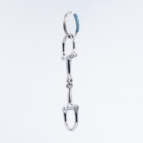 LLAVERO EN FORMA DE BOCADO D PLATEADO