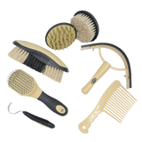 WEAVER KIT DE GROOMING CON 7 CEPILLOS VARIADOS (NEGRO/CAFE)