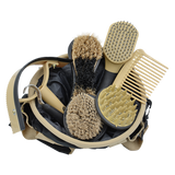 WEAVER KIT DE GROOMING CON 7 CEPILLOS VARIADOS (NEGRO/CAFE)