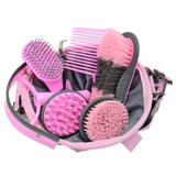 WEAVER KIT DE GROOMING CON 7 CEPILLOS VARIADOS (GRIS/ROSA)