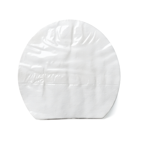 Almohadilla Animalintex precortada en forma de casco, extendida sobre fondo blanco