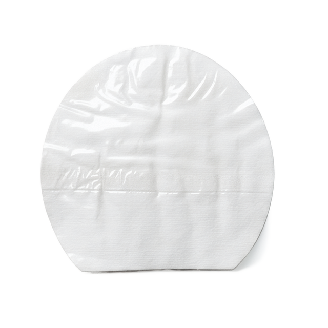 Almohadilla Animalintex precortada en forma de casco, extendida sobre fondo blanco