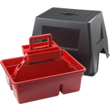 DURA TOTE STOOL/CAJA GROMMING CON ESCALON