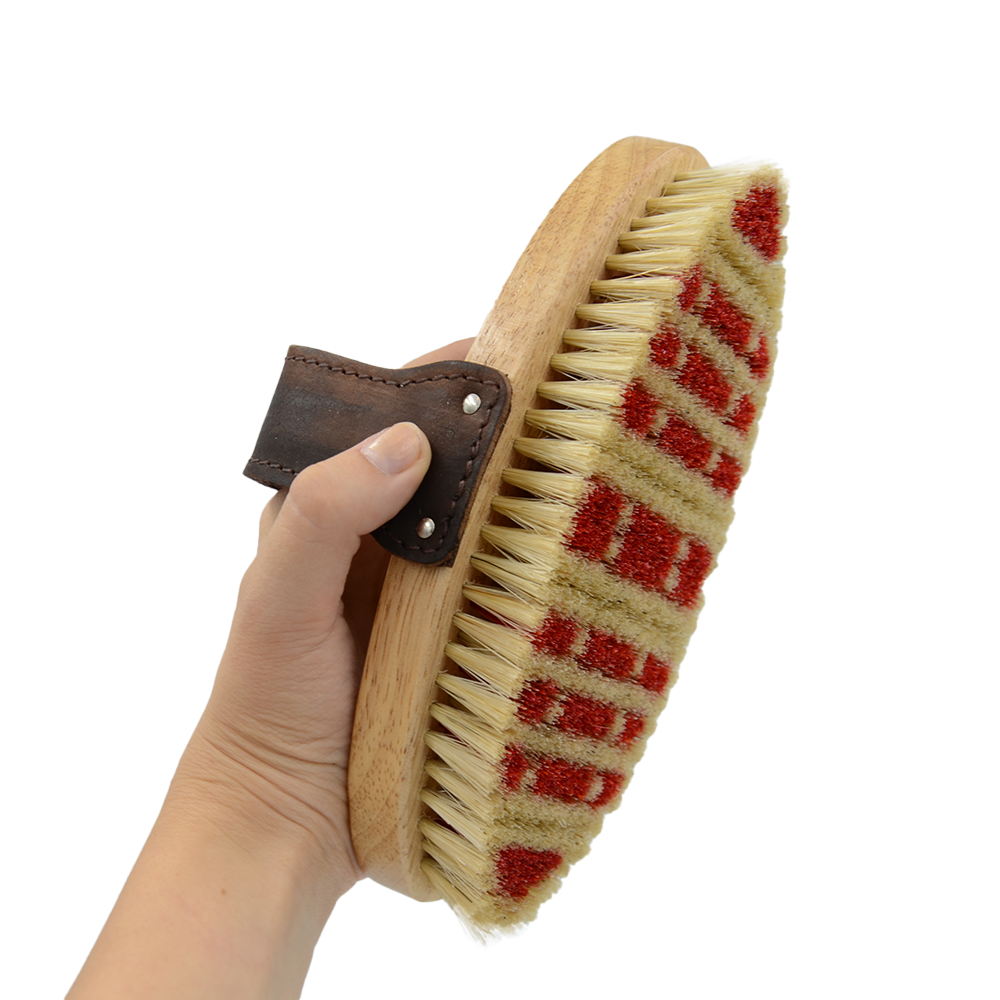 CEPILLO LEGENDS CORPORAL ESTILO INGLES C CRIN DE CABALLO (ESTAMPADO A CUADROS)