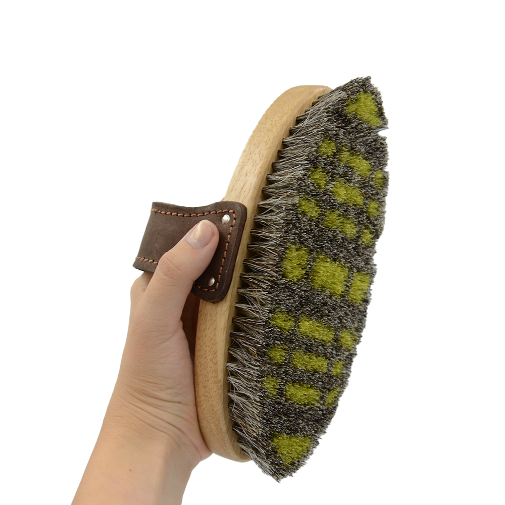 CEPILLO LEGENDS CORPORAL ESTILO INGLES C CRIN DE CABALLO (ESTAMPADO A CUADROS)