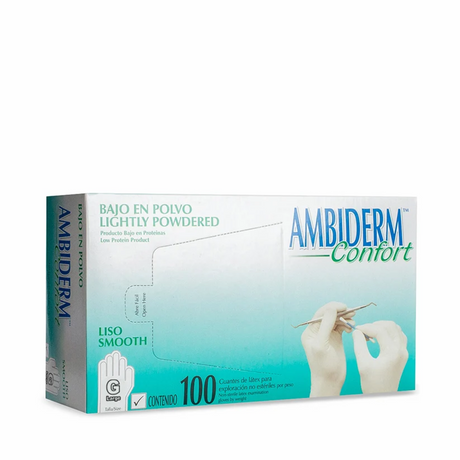 GUANTE AMBIDERM CONFORT LISO C/100 PIEZAS