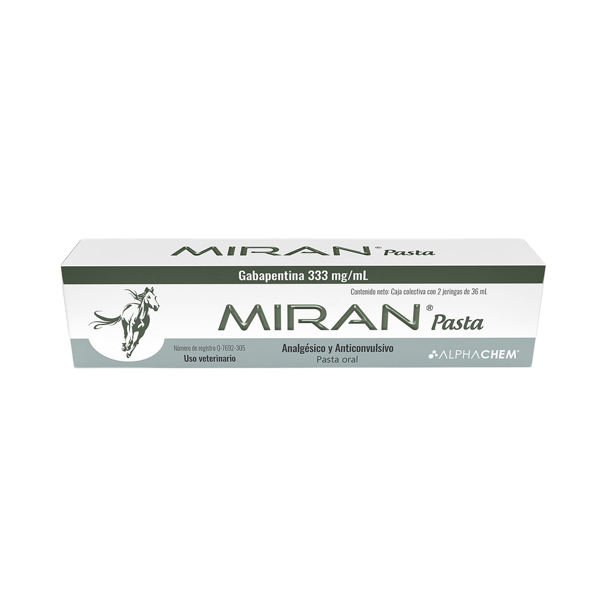 MIRAN PASTA ORAL (GABAPENTINA 333mg/ml /2 JERINGAS DE 35 ML)