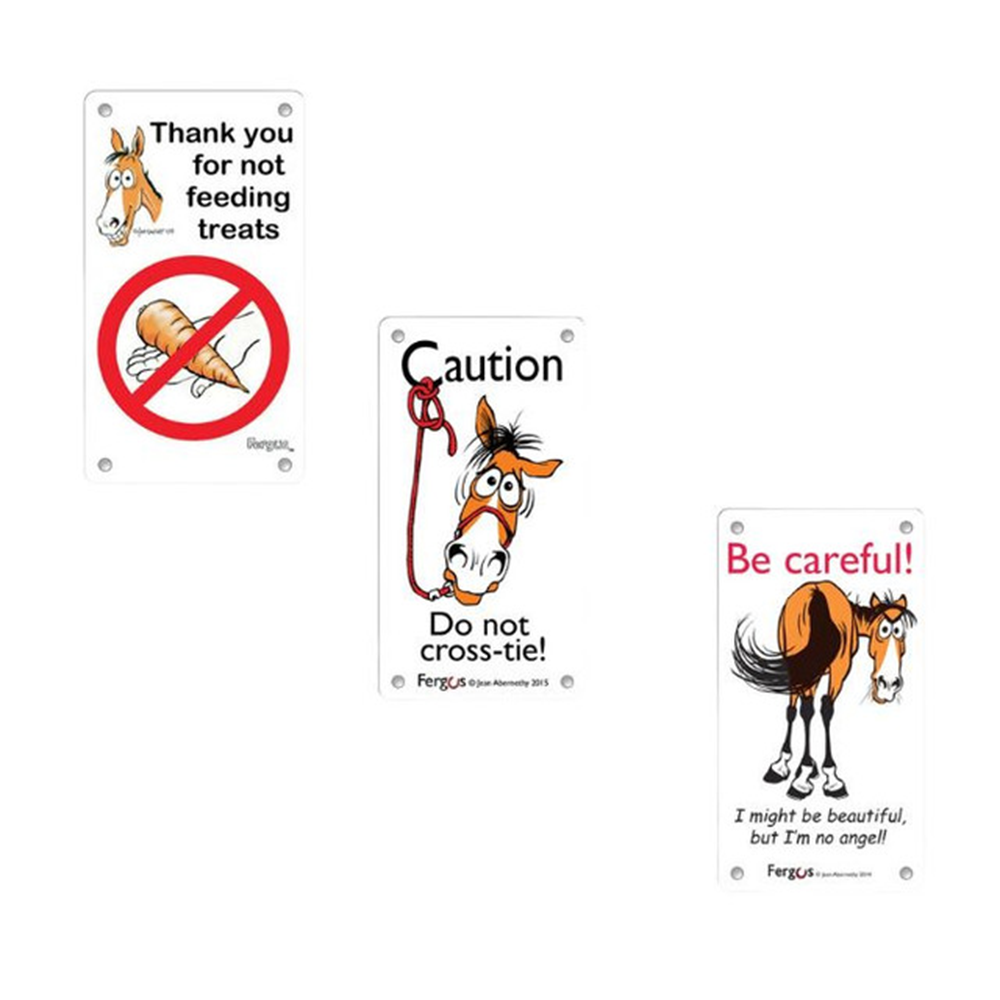 SEÑALAMIENTOS PARA CABALLERIZAS (PRECAUCION) 3.25" X 6"