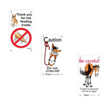 SEÑALAMIENTOS PARA CABALLERIZAS (PRECAUCION) 3.25" X 6"