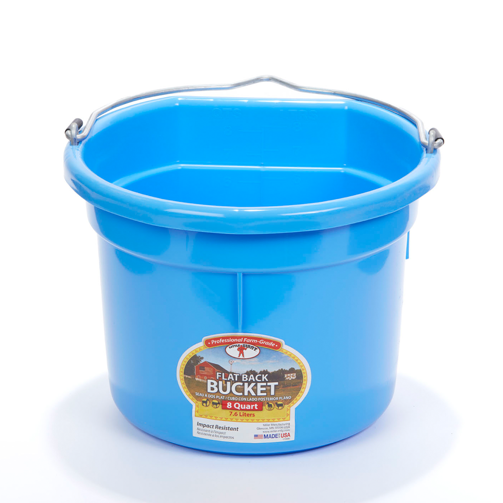 TINA LADO PLANO 8 QT FLAT BACK PLASTIC BUCKET AZUL BERRY P8FB