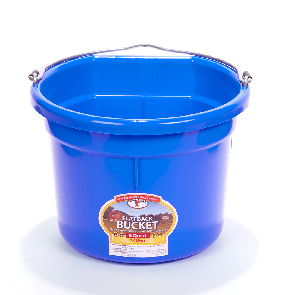 TINA LADO PLANO 8 QT FLAT BACK PLASTIC BUCKET AZUL P8FB