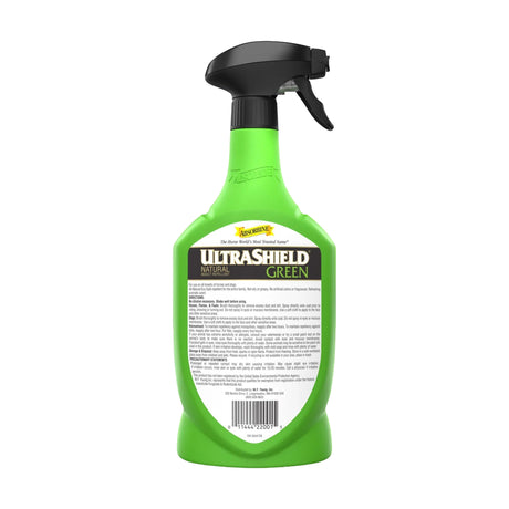 Botella de UltraShield Green de Absorbine vista desde otro ángulo