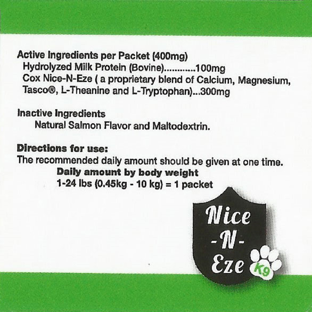 NICE-N-EZE K9 PERROS PEQUEÑOS (30 PAQUETES DE 440 MG C/U)