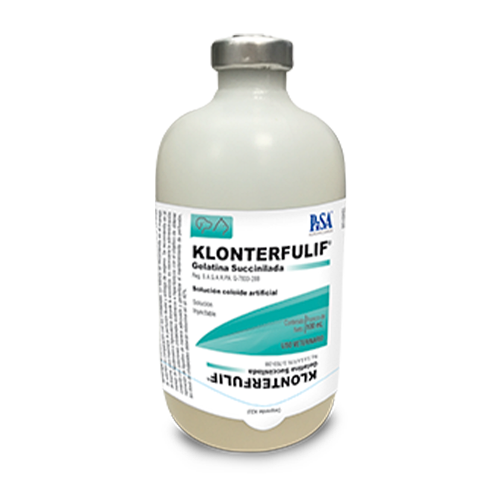 KLONTERFULIF 4% SOLUCIÓN INYECTABLE 100 ML (GELATINA SUCCINILADA 4 mg/ml)